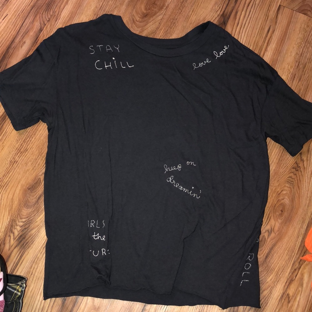 Embroidered Sayings Tee